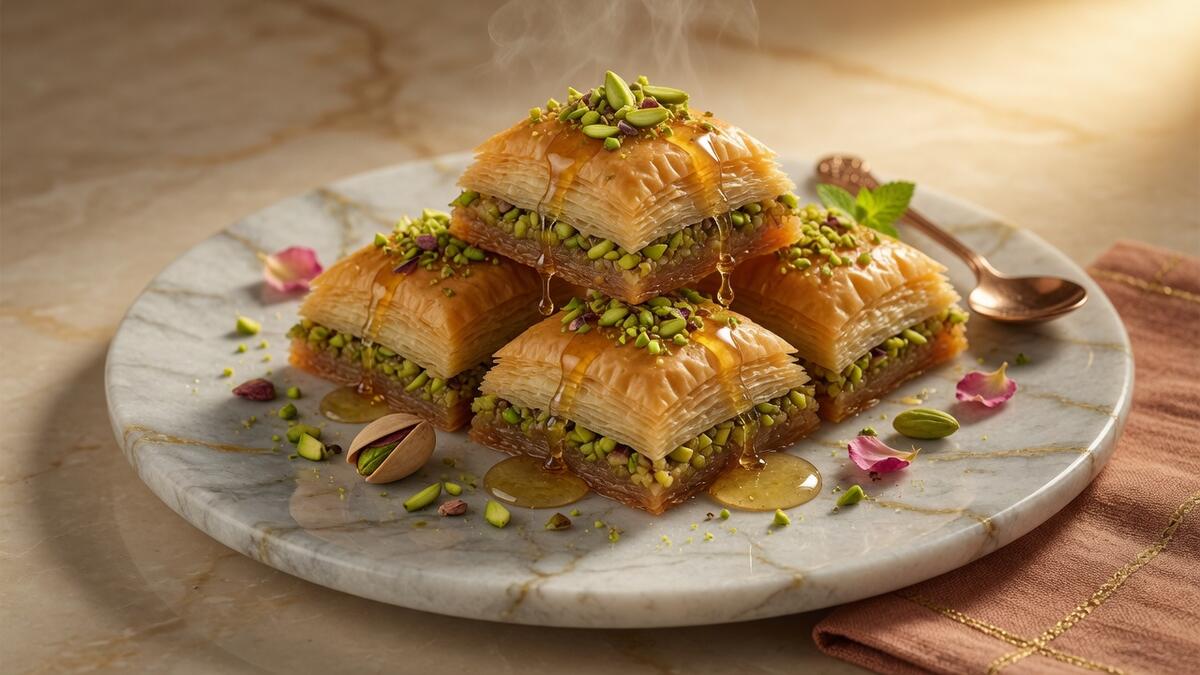Baklava and desserts in Exeter at Dahhan's