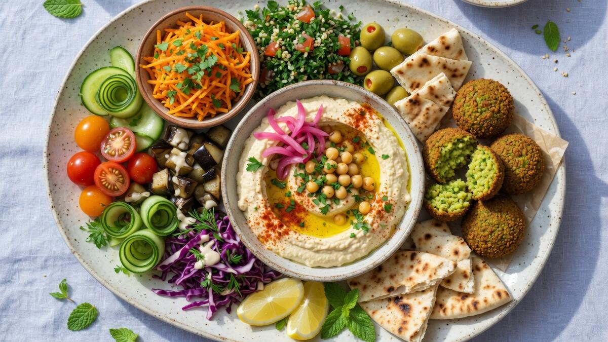 Vegetarian and vegan options at Dahhan's Café